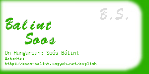 balint soos business card